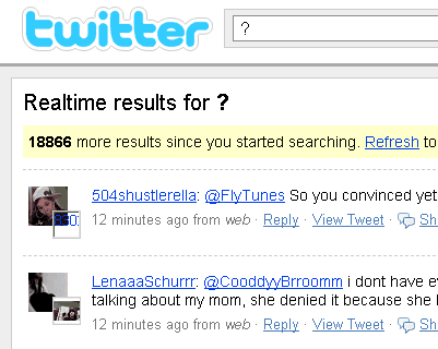 Поиск ответов в Twitter