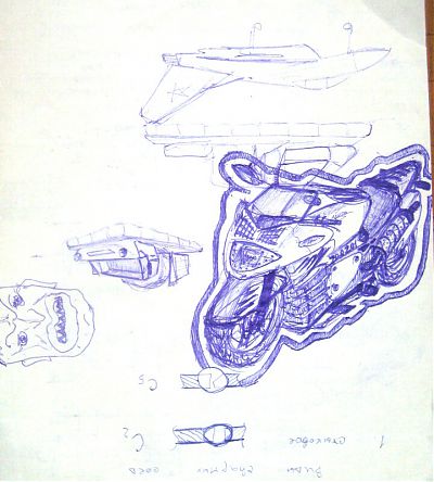 Мотоцикл, аппараты на воздушной подушке, МиГ или Су, рожа